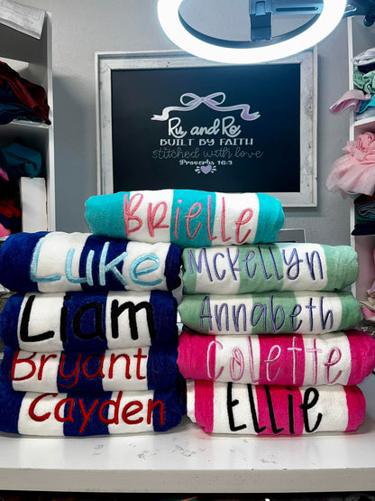 Monogrammed Beach Towel